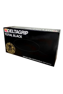 Перчатки чёрные нитриловые Deltagrip Total Black