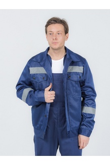 Костюм мужской летний куртка/полукомбинезон, темно-синий